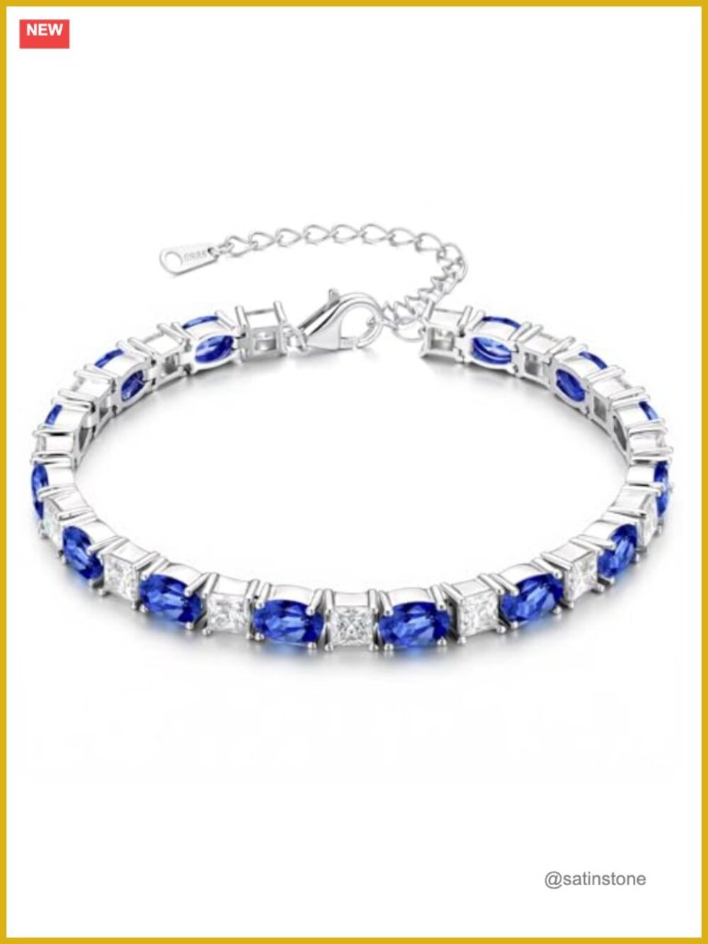925 Sterling Silver Birthstone Tennis Bracelet Anniversary Gift
